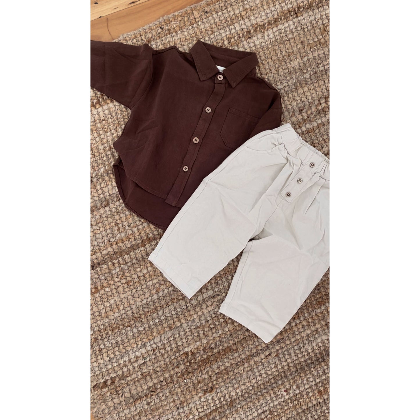 Henley button up shirt