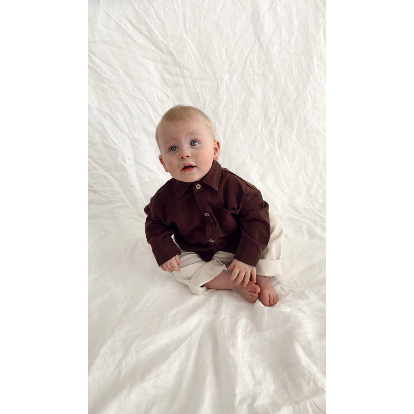Henley button up shirt